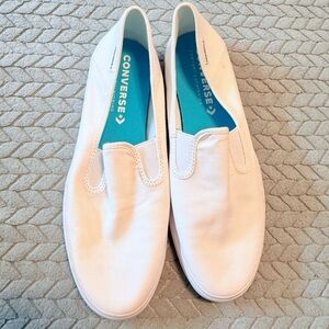 Converse White Slip-On Flats